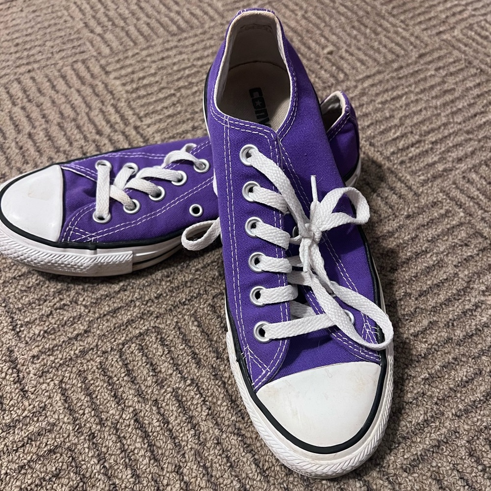 Converse Purple and White Sneakers